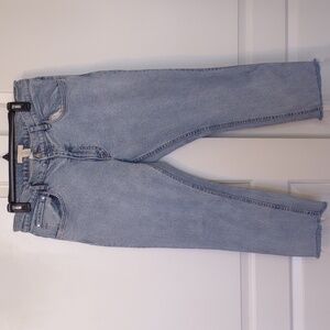 H&M Light Wash Raw Edge Jeans Size 12